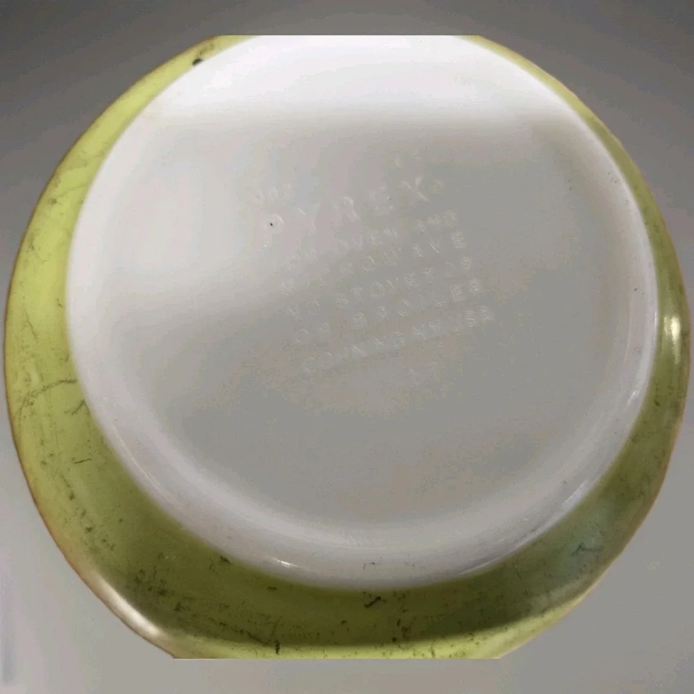 Vintage Pyrex Spring Blossom Crazy Daisy Green Mixing Bowls 401 402 403
